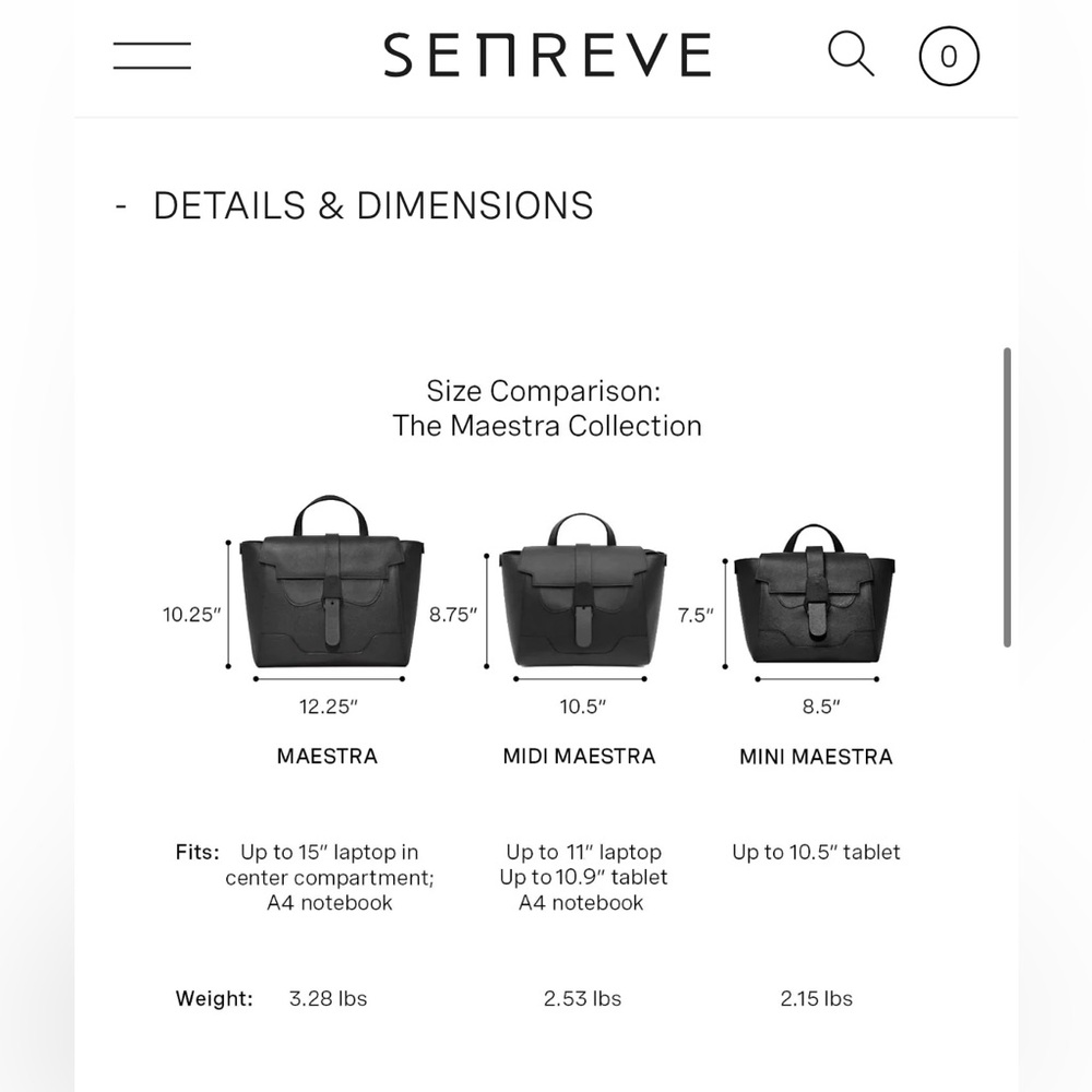 SENREVE MAESTRA BAG (NAVY) - MIDI Size - Picture 8 of 8